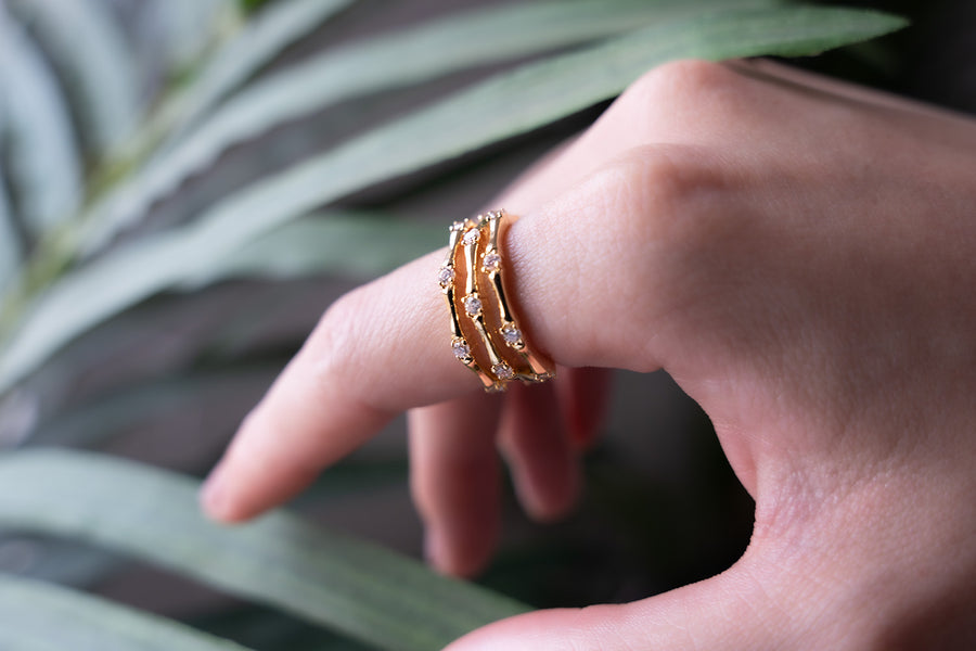 Gold Multi Diamond Ring
