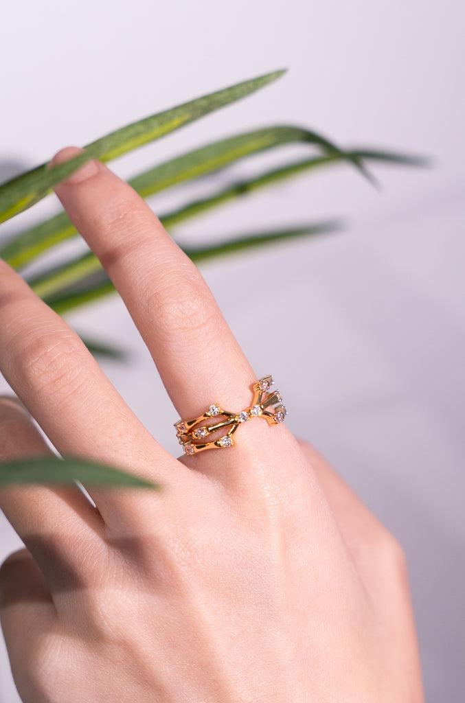 Gold Multi Diamond Ring