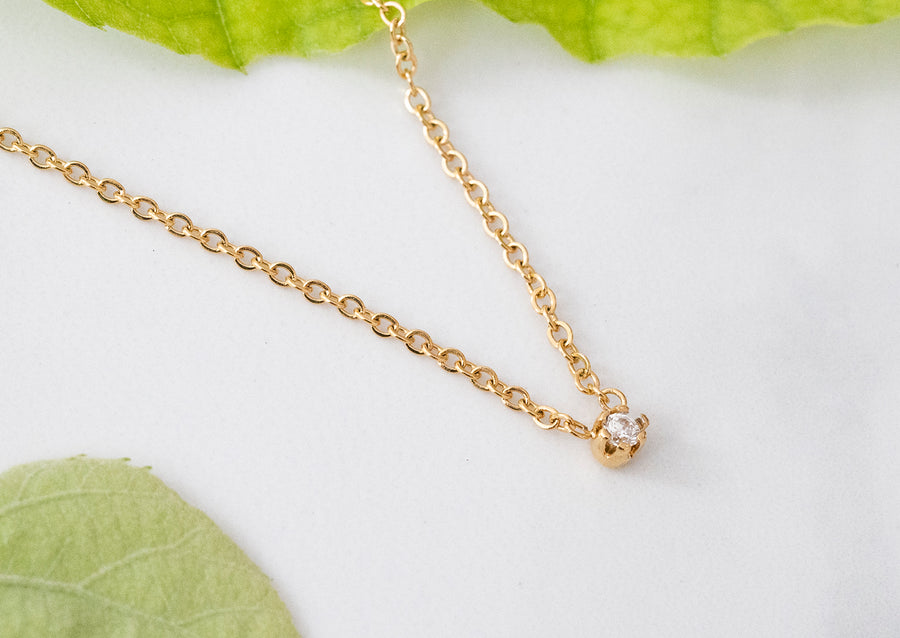 Bright Diamond Gold Necklace