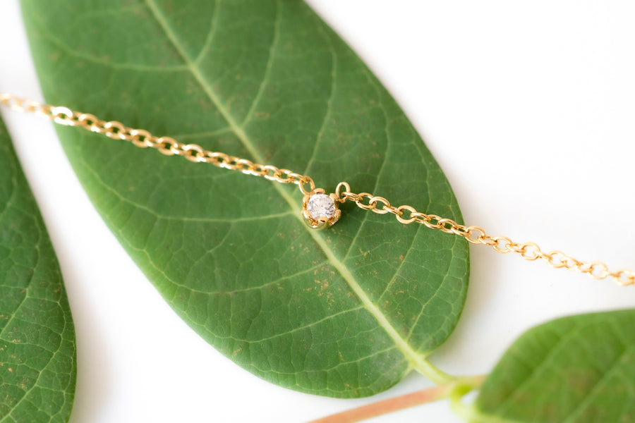 Bright Diamond Gold Necklace