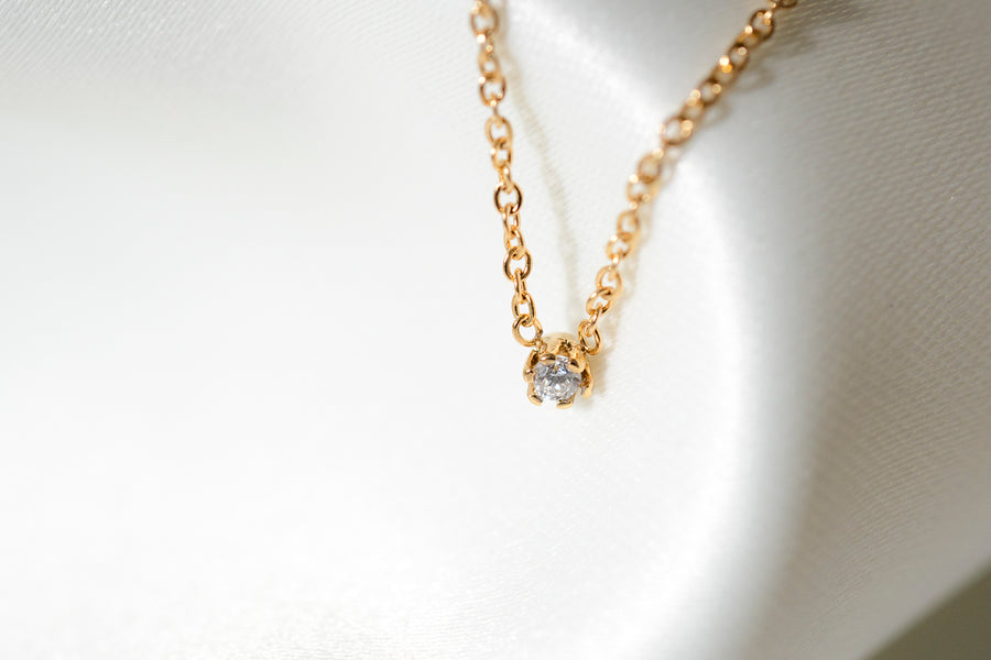 Bright Diamond Gold Necklace