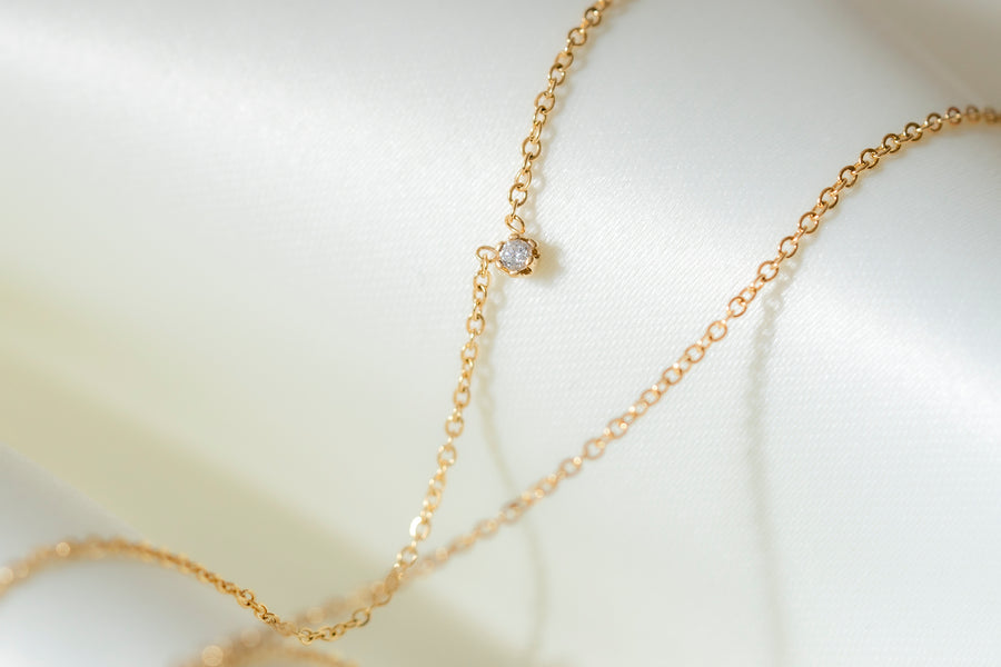 Bright Diamond Gold Necklace