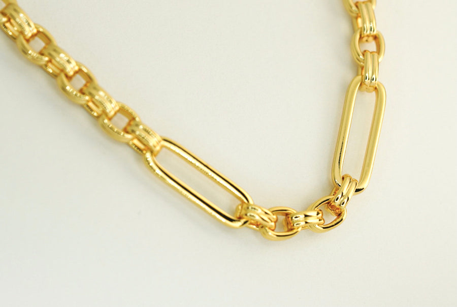 Golden Double Stripes Necklace