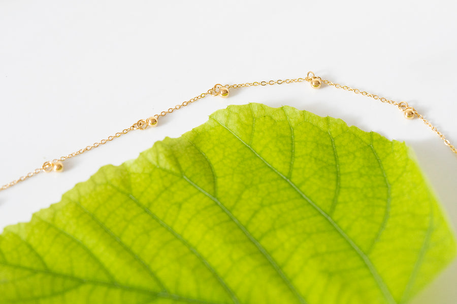 Gold Small Circle Pendants Necklace