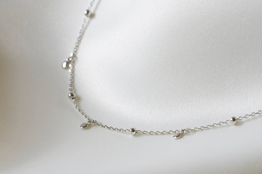 Silver Circle pendants Necklace
