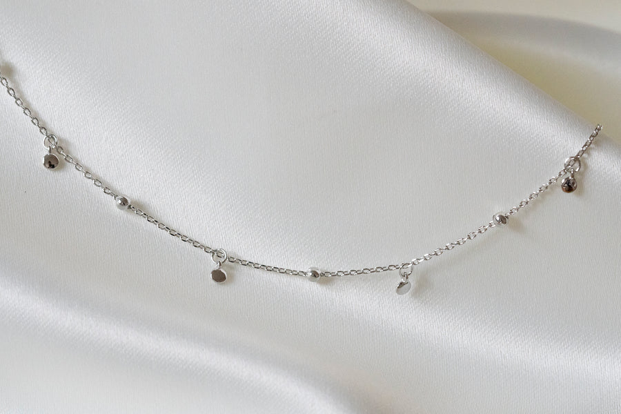 Silver Circle pendants Necklace