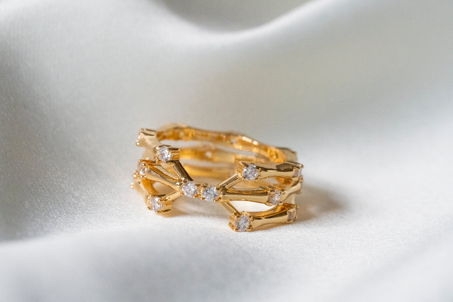 Gold Multi Diamond Ring