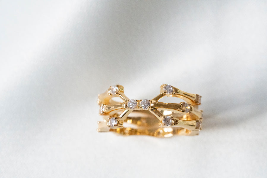 Gold Multi Diamond Ring